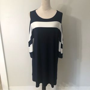 Nina Leonard cold‎ shoulder dress size XL